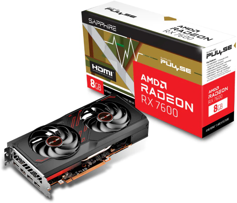 Sapphire PULSE AMD Radeon RX 7600 8GB